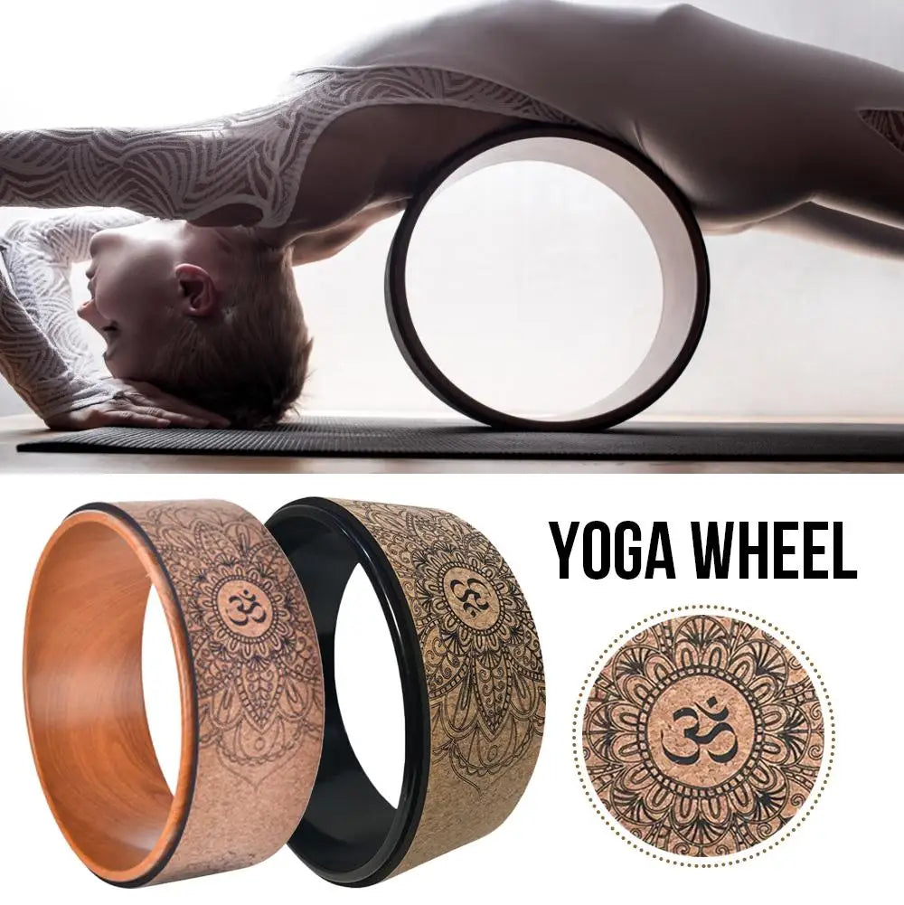 Improve Back Bending with this High Quality Hollow Natural Cork Yoga Fitness Wheel