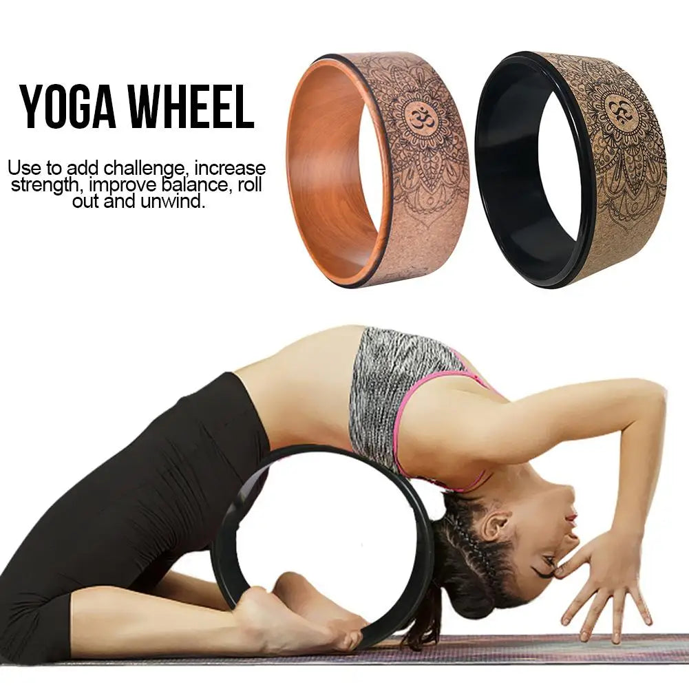 Improve Back Bending with this High Quality Hollow Natural Cork Yoga Fitness Wheel