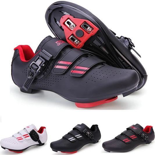 Mens Indoor Peloton Compatible Clip In Cycling Shoes Pre-Installed with Delta Cleats