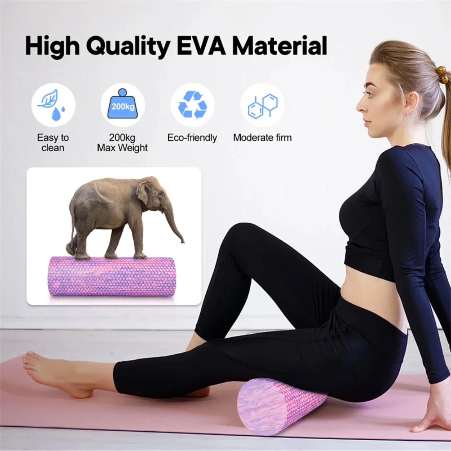 Yoga Foam Roller 30/45/60/90cm for Muscle Relaxation