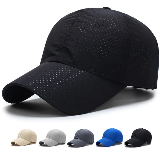 Mens & Women's Breathable Baseball,Golf,Tennis,Running Hiking,Camping Solid Thin Mesh Quick Dry Hat