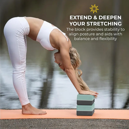 10 Pack of 4" Striped Yoga Blocks