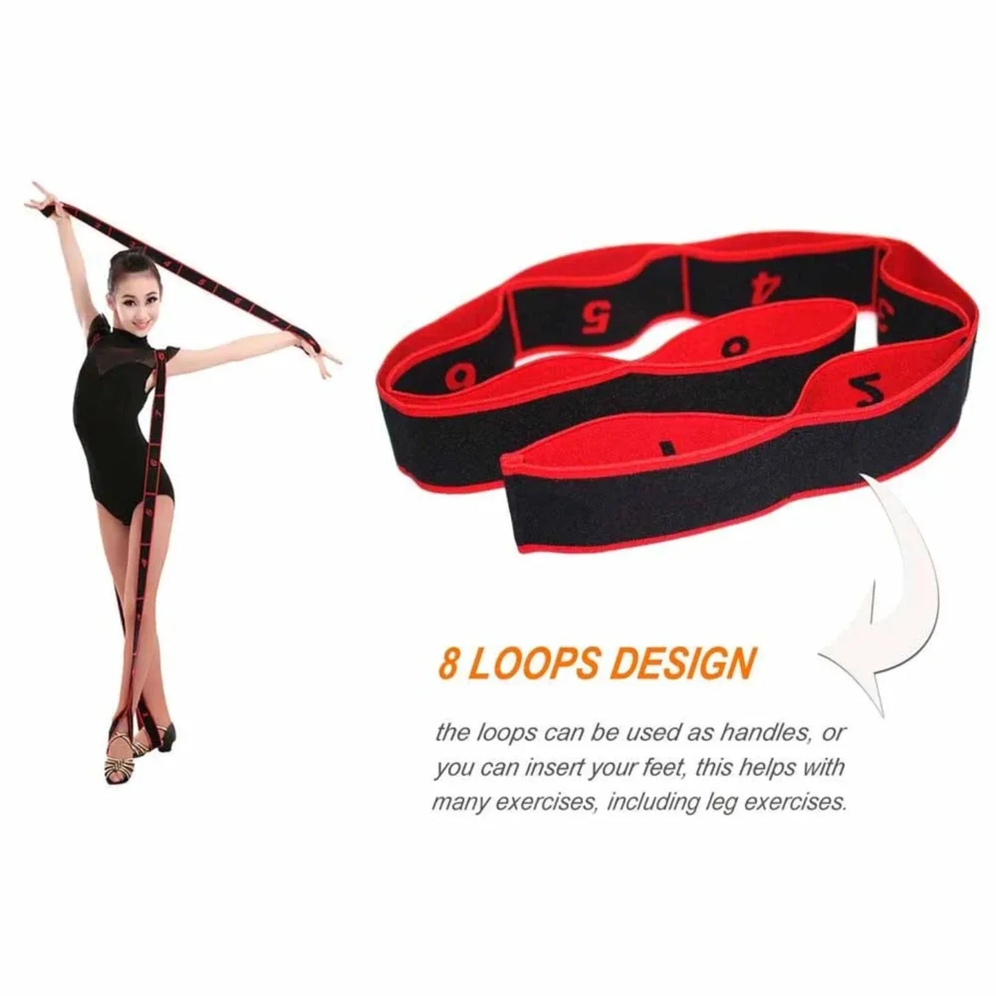 Yoga Fitness Exercise Band With Number