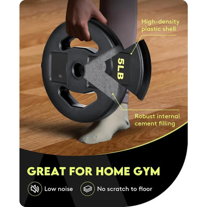 Home Gym Barbell Weight Set with Adjustable Free Weights