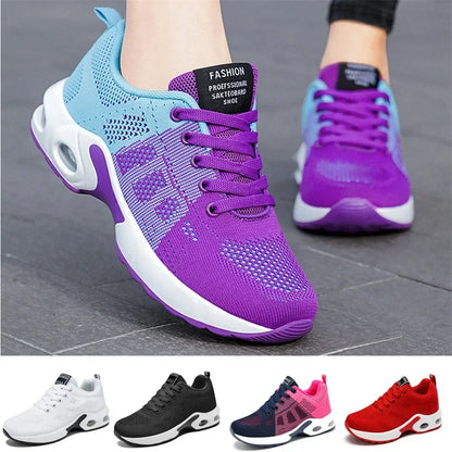 Women's Breathable Air Cushion Colorful High Quality Running Sneakers