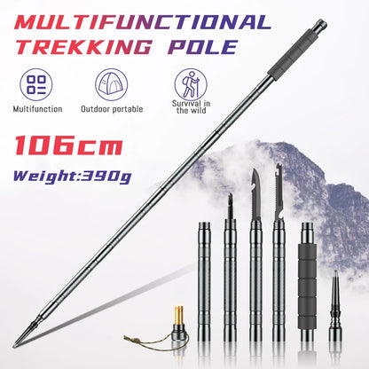 Lightweight Collapsible Multifunction Telescopic Hiking Trekking Poles