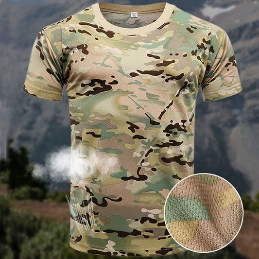 Quick Dry Forest Camouflage Fitness T-shirt