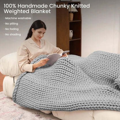 15 Pound Knitted Weighted Warm Blanket 60''x80''