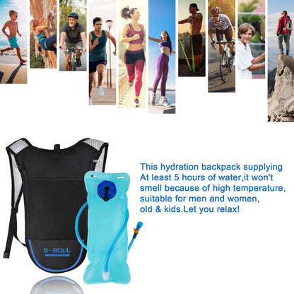 Pack Of 2 Convenient High-Quality Durable Lightweight Hydration Water Bladder Backpacks - Perfect for Running and Festivals