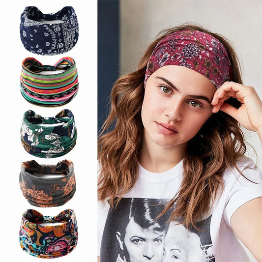 Unisex Bohemian Style Elastic Yoga Headband