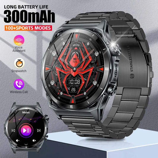 New Waterproof 1.43" AMOLED Display Black KE Series Bluetooth Sports Smartwatch