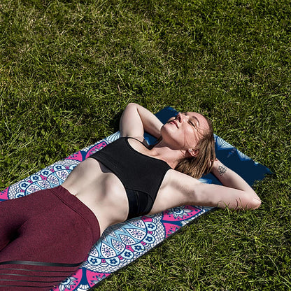 Luxurious Extra Thick Printed Yoga Mat with Convenient Carrying Bag