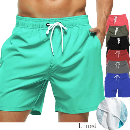 Men's Quick Dry Drawstring Swimming Shorts Trunks