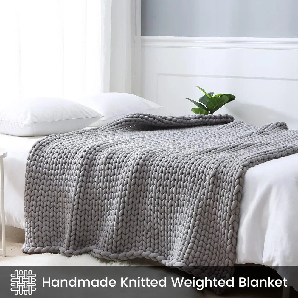 15 Pound Knitted Weighted Warm Blanket 60''x80''