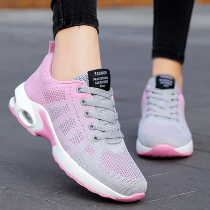 Women's Breathable Air Cushion Colorful High Quality Running Sneakers