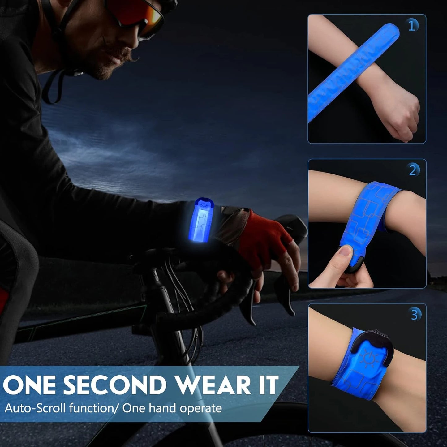 Premium Ultra Bright LED Adjustable Stay Safe Waterproof Reflective Running Gear